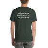 Short-sleeve unisex not in this world t-shirt