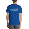 Short-sleeve unisex not in this world t-shirt